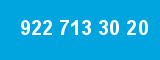 922 713 30 20 922 713 30 20